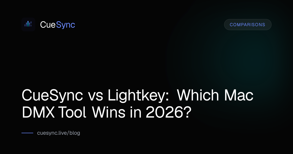 CueSync vs Lightkey: Which Mac DMX Tool Wins in 2026? | CueSync